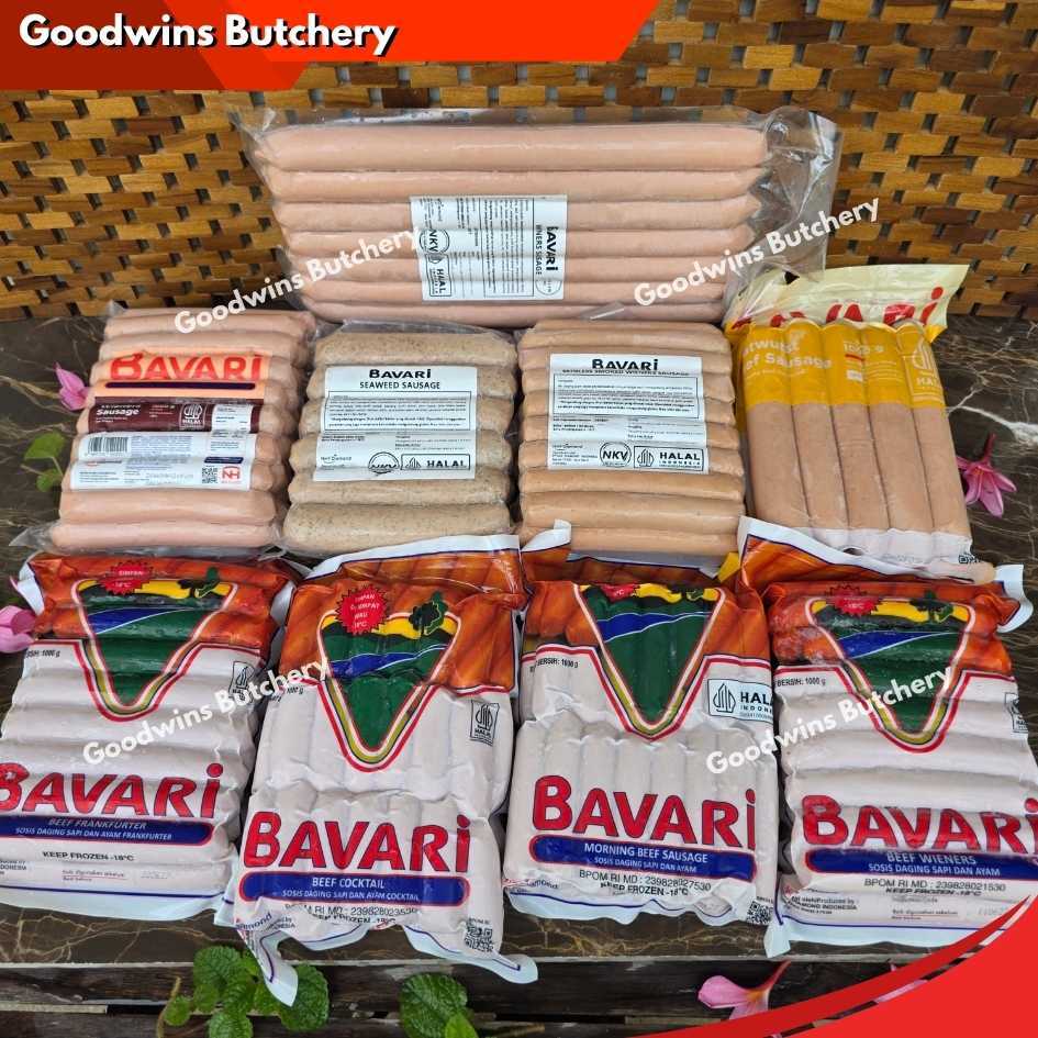 Sosis hotdog BAVARI Breakfast Bratwurst Cocktail Frankfurter Morning Seaweed Wieners beef & chicken 