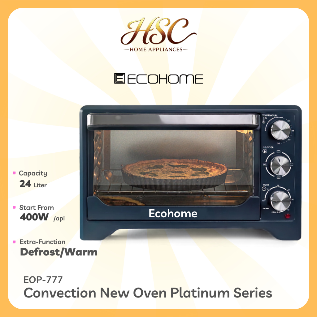 ECOHOME EOP 777 24L Low Watt Electric Oven Platinum