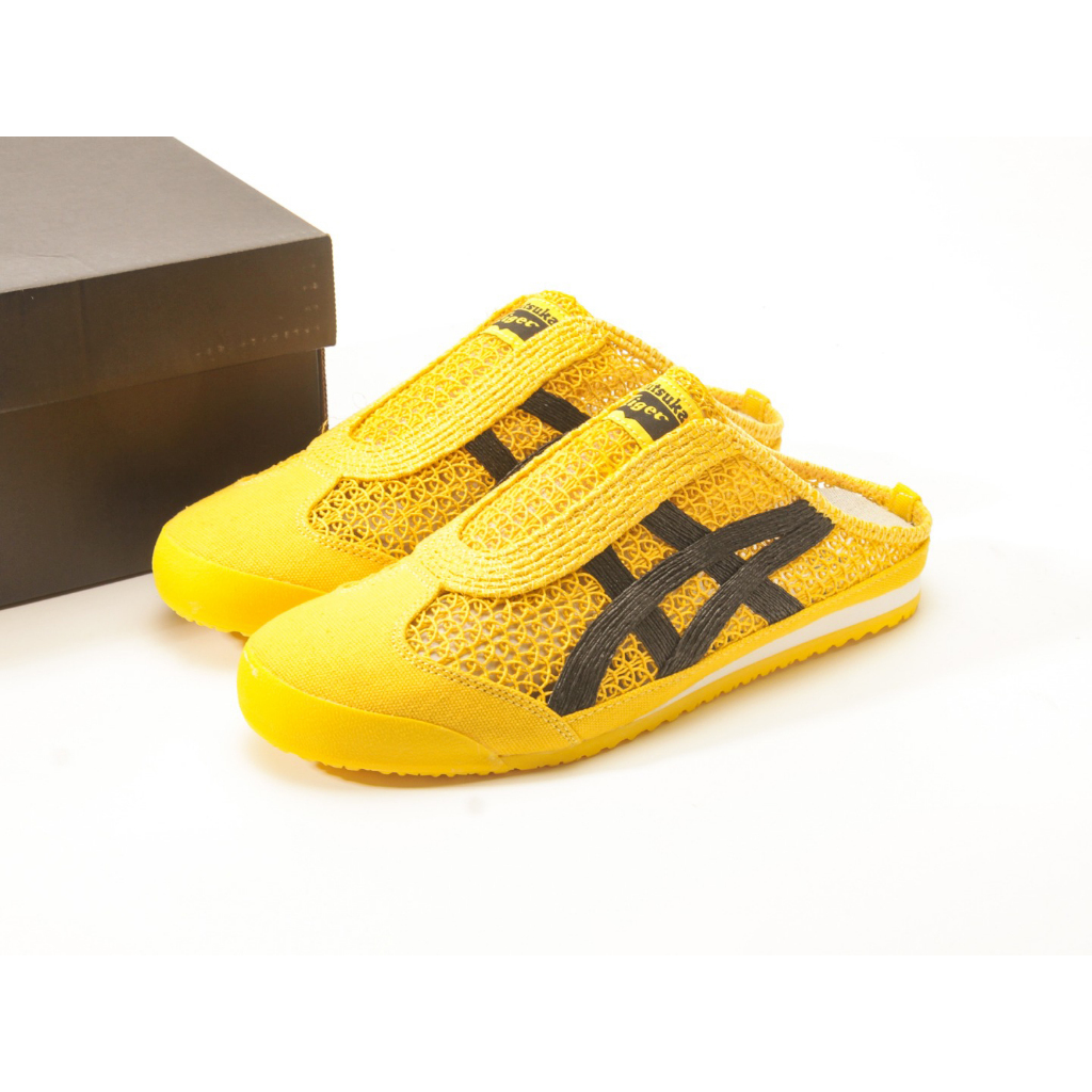 SIZE 37.5 (37,5) READY STOCK - Onitsuka Tiger Mexico 66 Sabot Yellow Black BNIB ORIGINAL MATERIAL