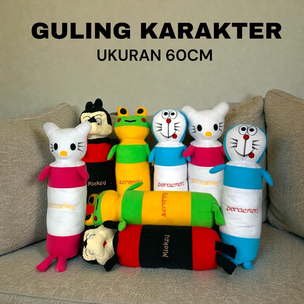 Boneka Bantal Guling Karakter Guling Anak Doraemon Hellokitty Keroppy Mickey Mouse