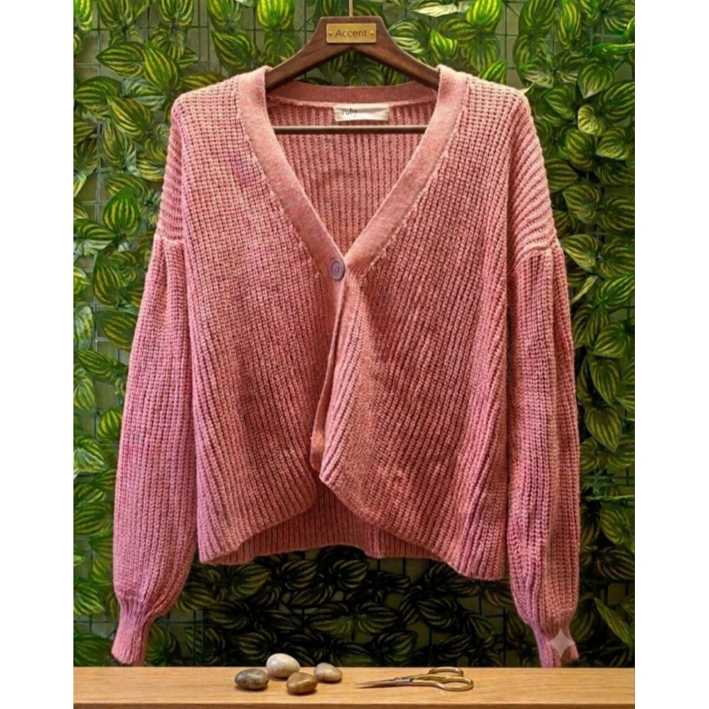 cardigan rajut tebal rubylicious