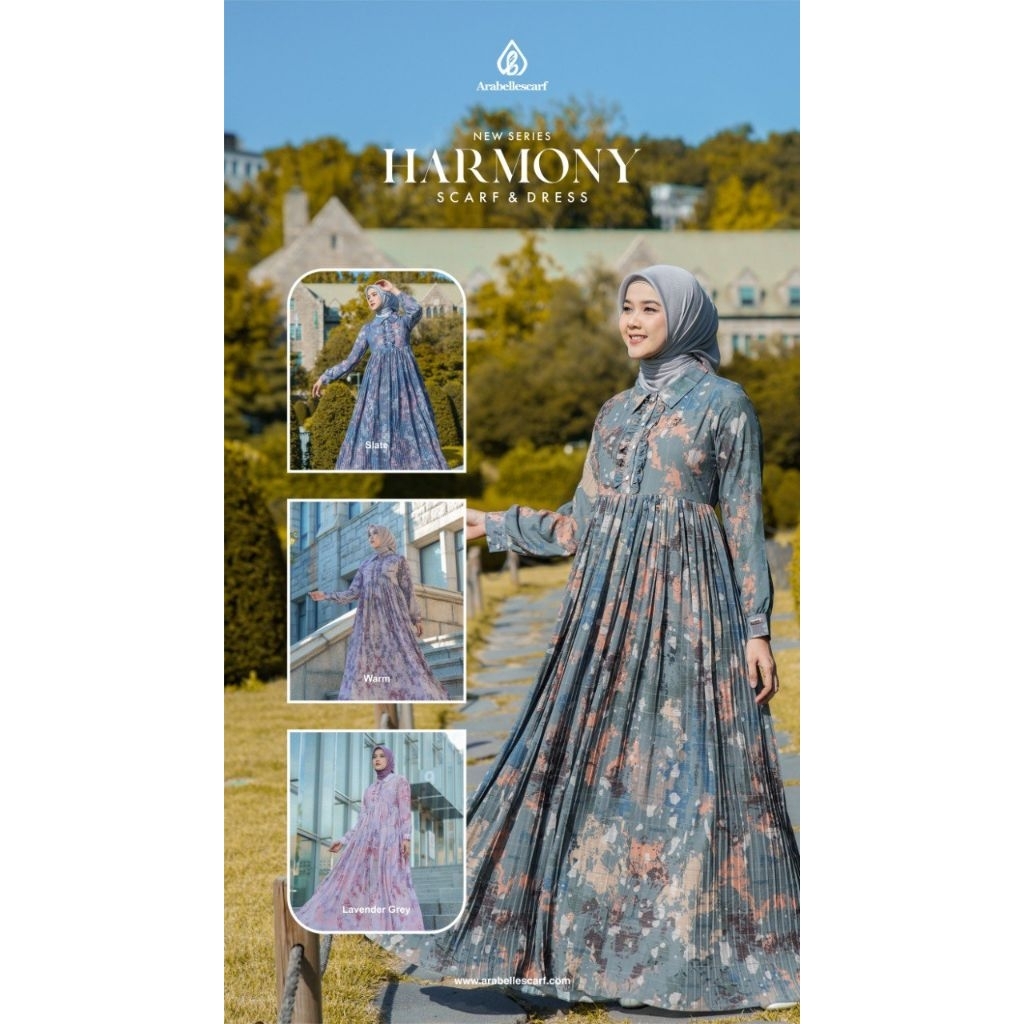 ARABELLE SCARF SERIES HARMONY DRESS PESTA MATT CERUTY BABYDOLL PREMIUM FURING KATUN RAYON PREMIUM BY