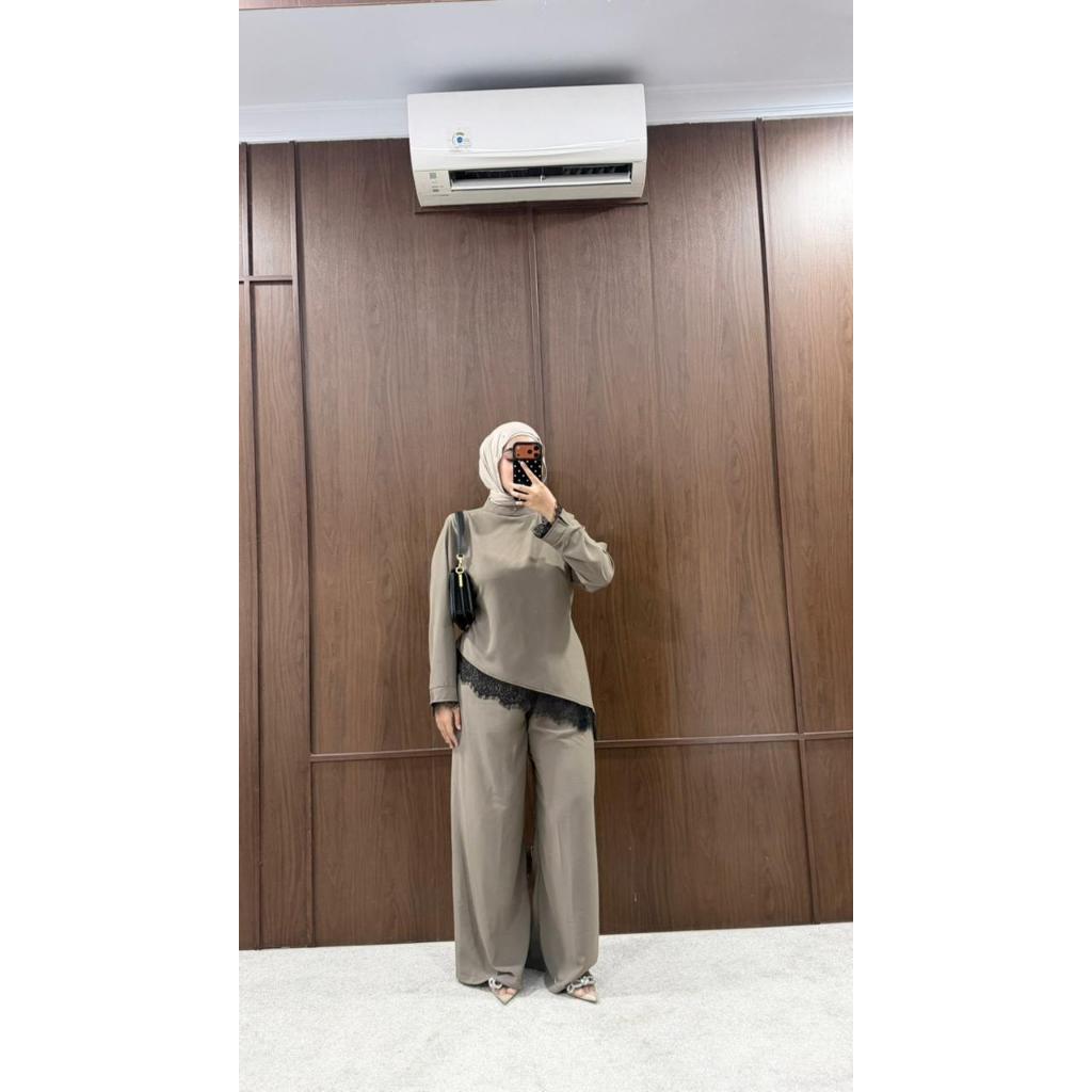 Nasha Selina Lace Series I One Set Muslimah Premium Lace Wanita Elegan