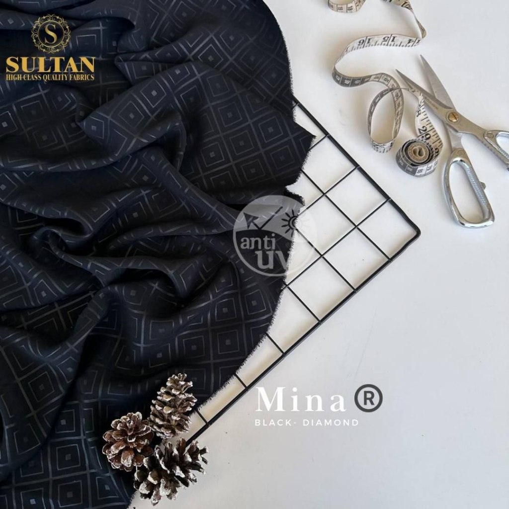 KAIN MINA ANTI UV SULTAN EMBOSS DIAMOND 50 CM