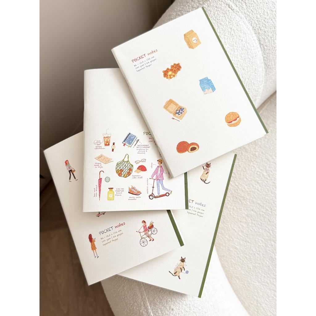 Buku Notebook / Notebook B6 / Buku Kotak Kecil / Notebook Kecil / NOTEBOOK DOODLE STRIPE B6