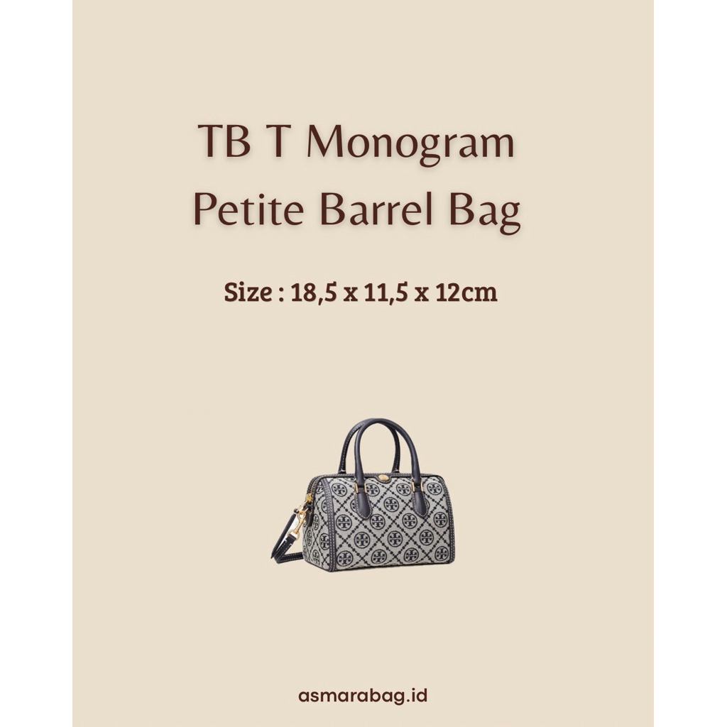 TB T Monogram Petite Barrel Bag