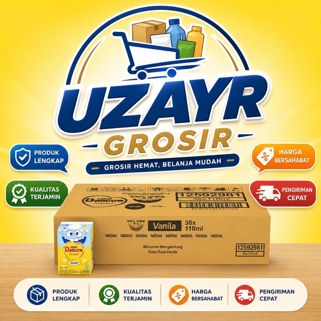 Susu UHT Dancow Fortigro rasa Vanila 1 karton