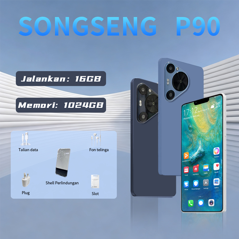 HP Gaming Terkuat P90 Flagship 2025 | RAM 16GB + Memori 1TB | Baterai Jumbo 6800mAh Tahan Lama | Dukungan 5G Full Netcom Murah