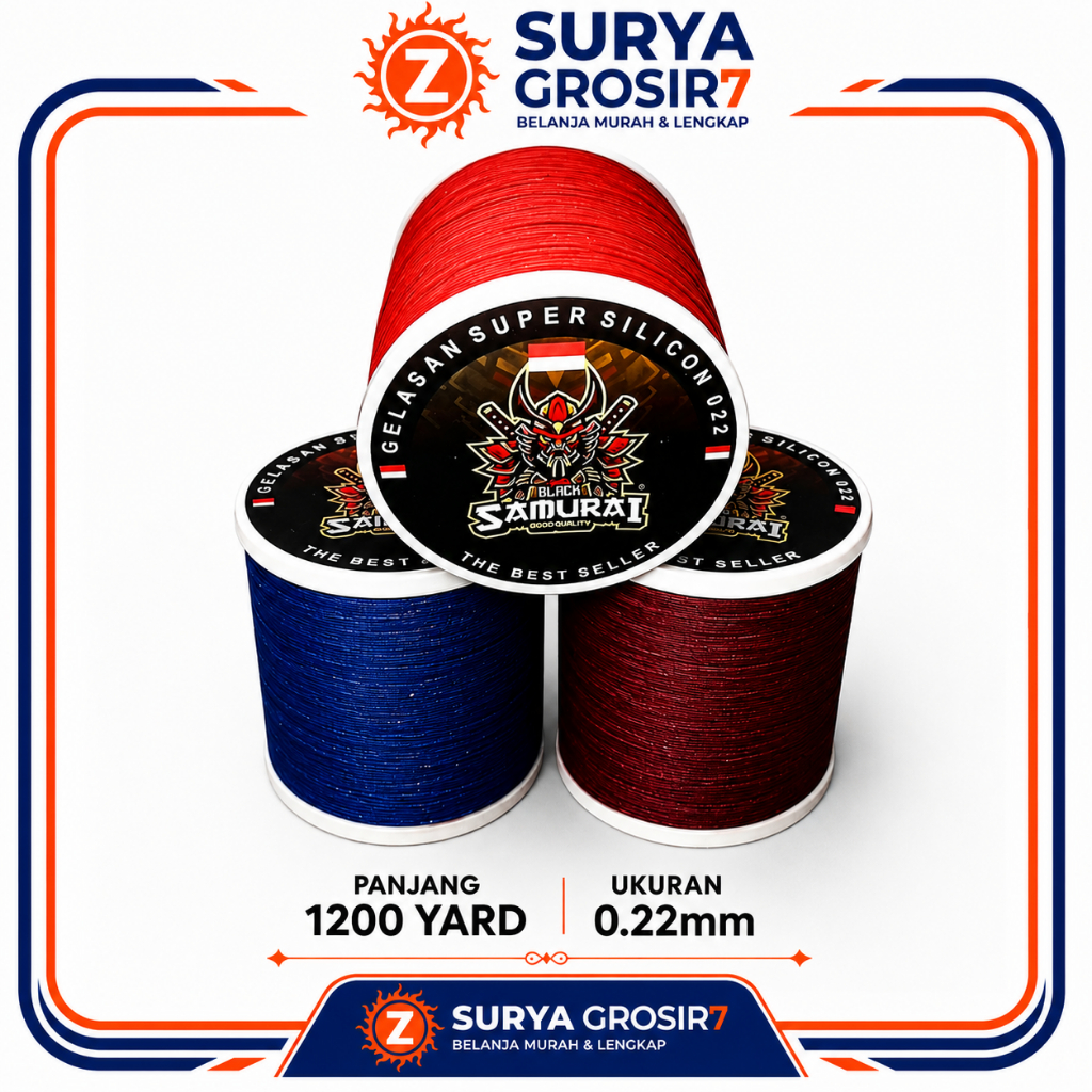 Gelasan SAMURAI 0.22 Senar Gelasan Super Tajam 1200 Yard full Treatment