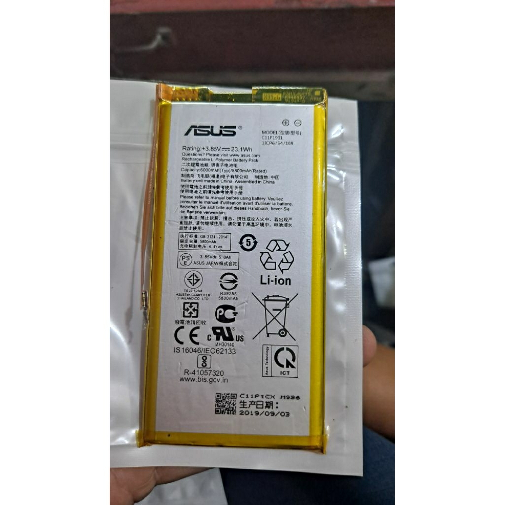 baterai batrai batre ASUS ROG 2 ori copotan