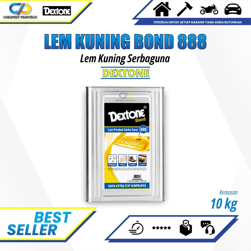 Lem Kuning Bond 888 10 KG Dextone / Lem Kuning / Lem Vinyl