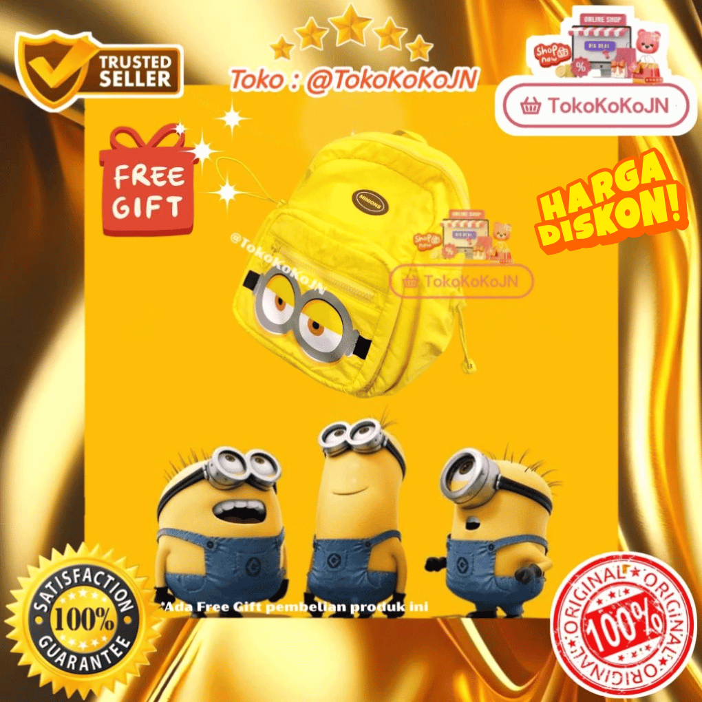 Tas Backpack Minions and Monster Illuminatiun 2026 Tas Ransel Minions Miniso