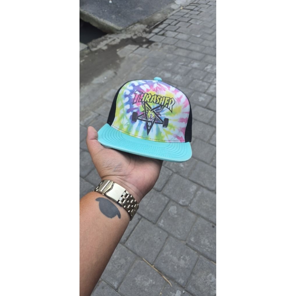 topi snapback trucker hat preloved bekas second original thrasher