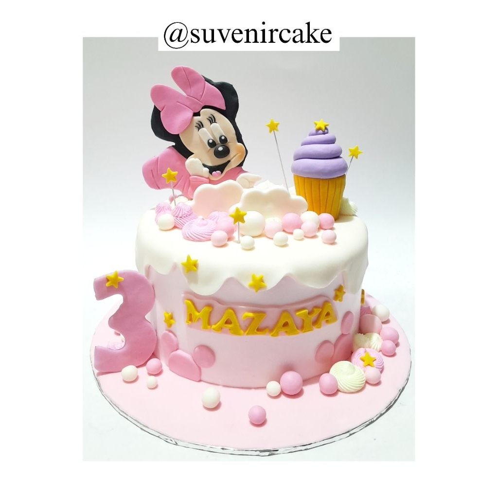 cake minnie mouse/minnie mouse cake/kue ulang tahun minnie mouse/kue ultah minnie mouse/custom cake 