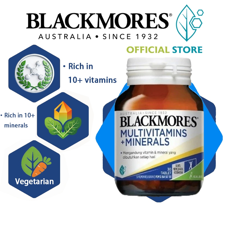 BLACKMORES MULTIVITAMIN+MINERALS 1 BOTOL 30 TABLET / Blackmores Multivitamin