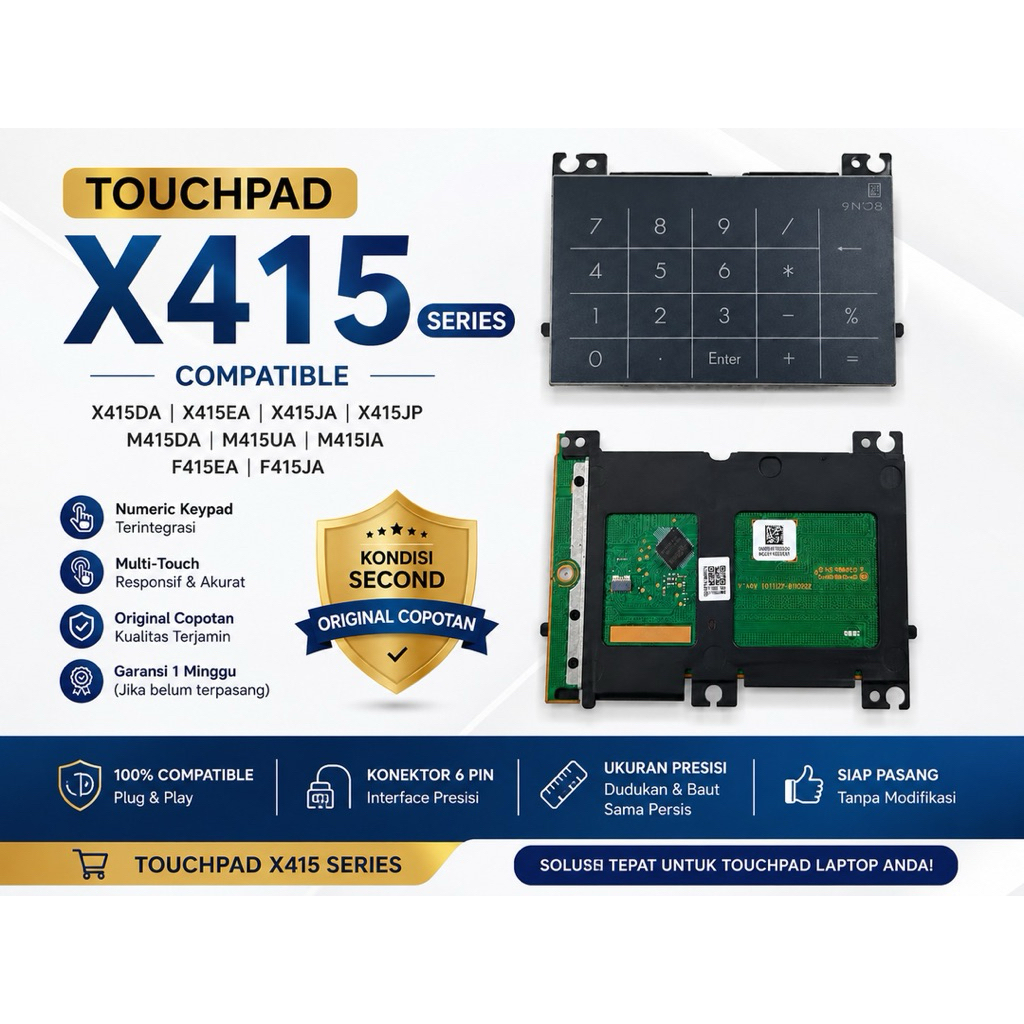 Touchpad ASUS X415DA / X415EA / X415JA / M415DA / M415UA / F415EA Compatible – Original Copotan