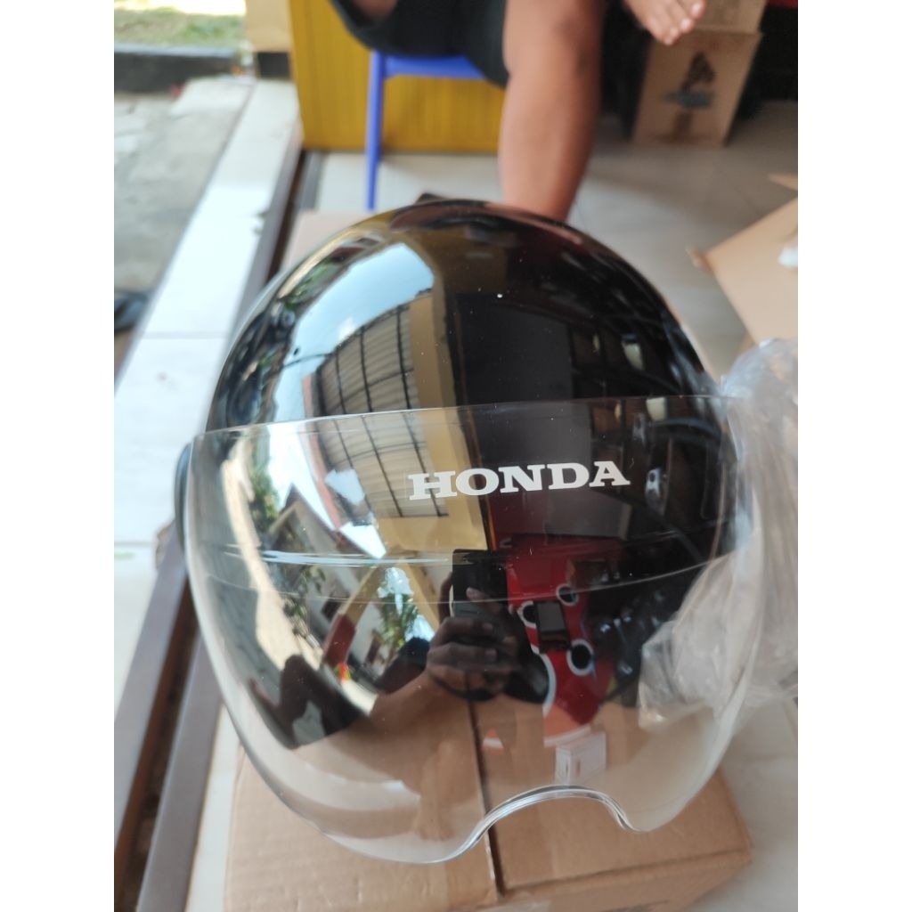 HELM SCOOPY ORIGINAL HITAM GLOSSY