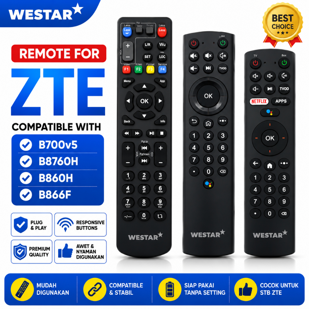 Remote ZTE / Remote STB ZTE / ZTE B760H / ZTE B860H / ZTE B866F DW