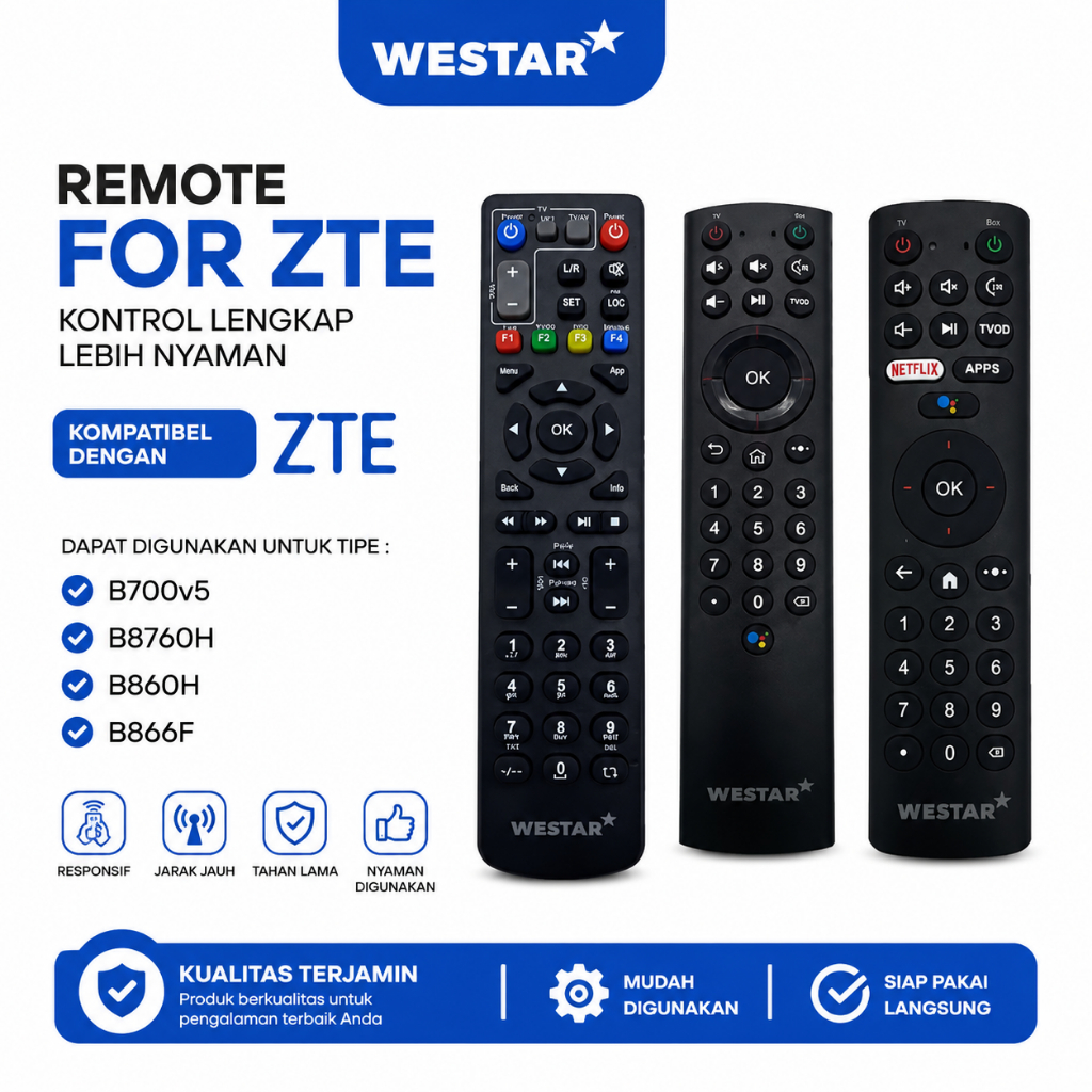 Remote ZTE / Remote STB ZTE / ZTE B760H / ZTE B860H / ZTE B866F JL