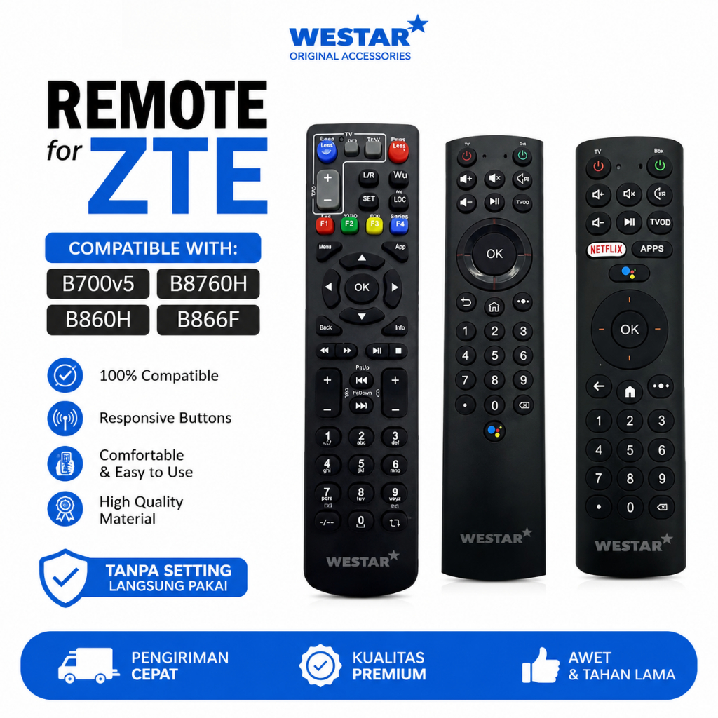 Remote ZTE / Remote STB ZTE / ZTE B760H / ZTE B860H / ZTE B866F DS