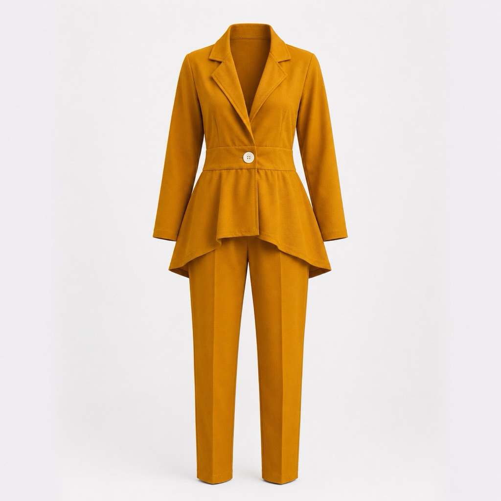 Bianca Set Blazer - Set Blazer Kerja Wanita/Set Baju Kerja Wanita/Set Blazer Warna Kuning Kunyit