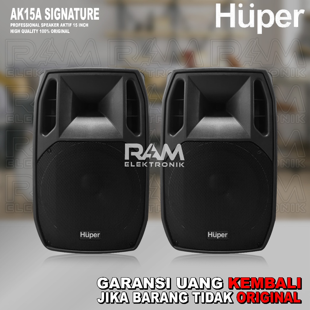Speaker Aktif HUPER AK15A | AK15 | AK 15A SIGNATURE 800 Watt Original 1 Pasang