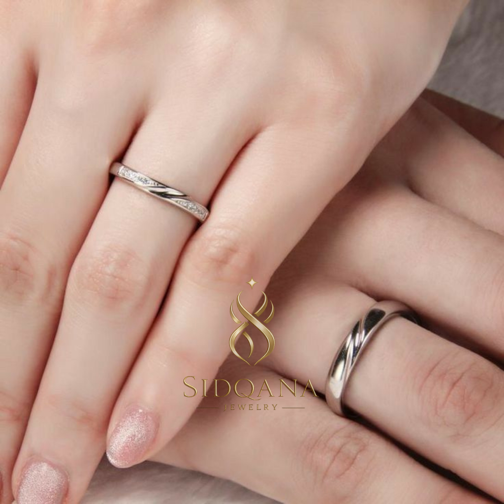 Sidqana Jewelry - Cincin Couple Silver Perak Murni - Couple Ring