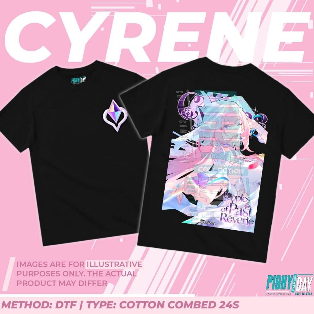 T-Shirt Kaos Baju Game Cyrene Honkai Star Rail