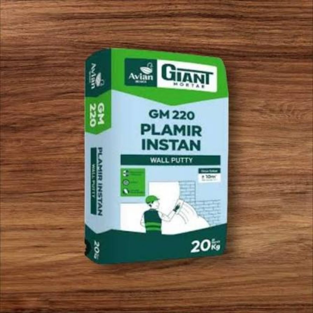 Plamir Giant 20 Kg, Plamir instan , Giant mortar 220 , plamir tembok 20 kg