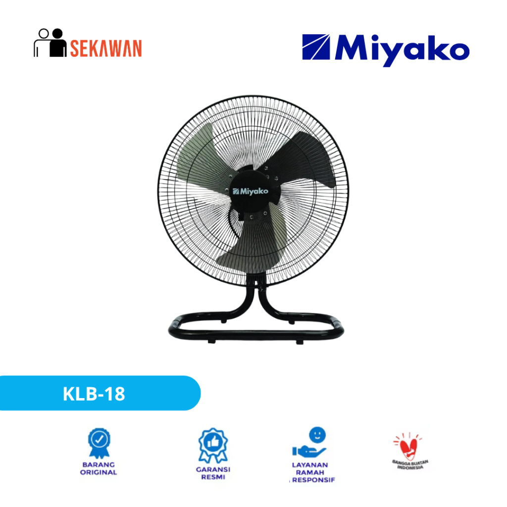 Kipas Angin Miyako Tornado Fan KLB18 Kipas Meja - [18 Inch]
