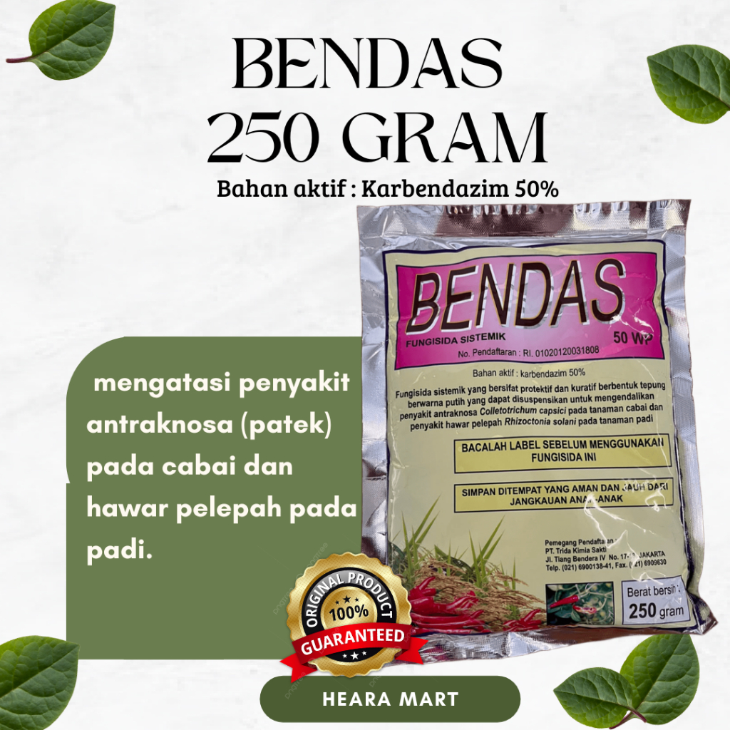 Bendas 50WP 250 Gram Fungisida Sistemik untuk Cabai dan Padi