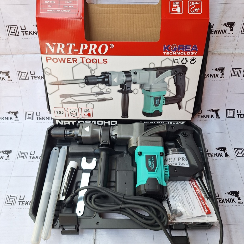 NRT-PRO 0810 HD MESIN DEMOLITION HAMMER BOBOK BETON TEMBOK JACK 15J
