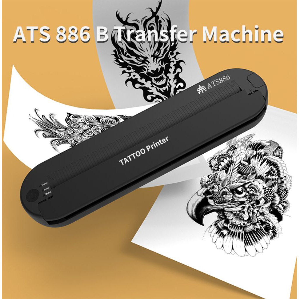 Tattoo Printer ATS886 Bluetooth Portable - thermal Stencil printer A4 - Tato printer portable.