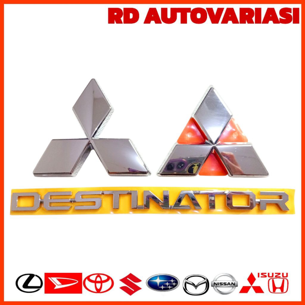 Emblem Logo Destinator Paket Komplit/Logo Emblem Bagasi Destinator Original