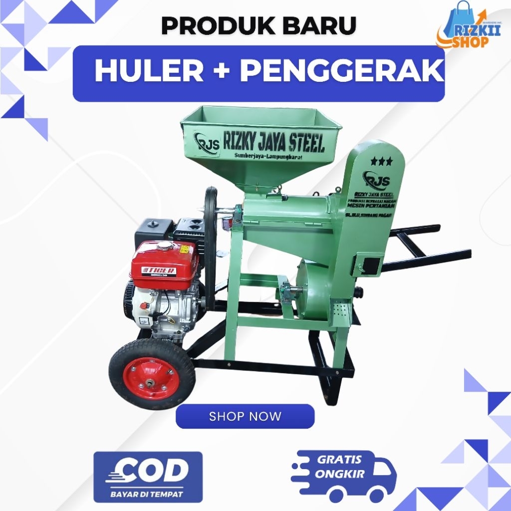 RIZKY JAYA STEEL HULLER KOPI KERING + PENGGERAK KUPAS KULIT KOPI EFESIEN DAN CEPAT