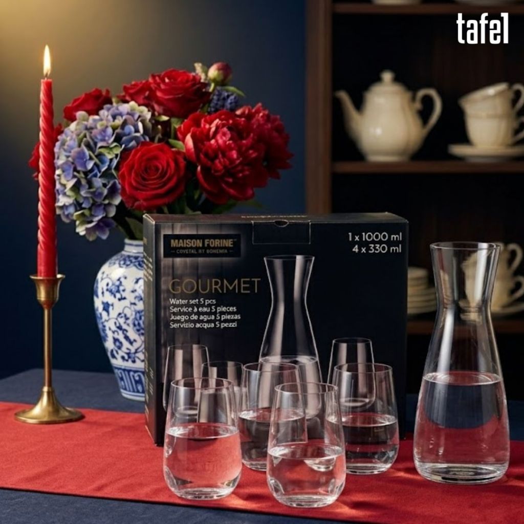 Maison Forine Crystal drink set Carafe tumbler 5 pcs