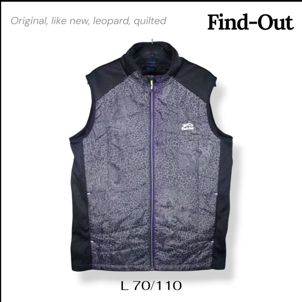Find-Out Rompi Vest Quilted Motif Leopard Size L Premium