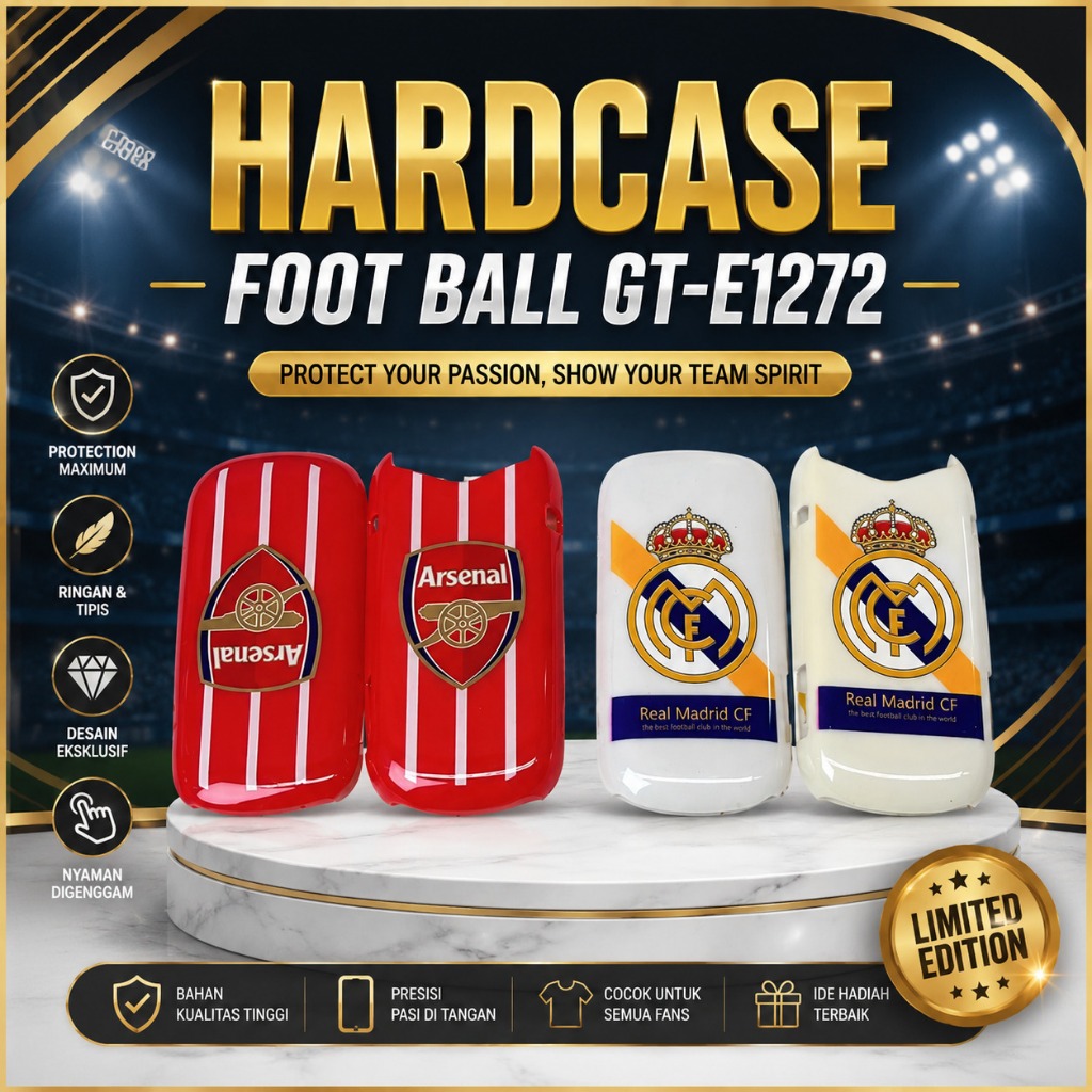 Hardcase Football GT-E1272  case samsung lipat motif bola Anti Lecet Casing Pelindung HP Lipat