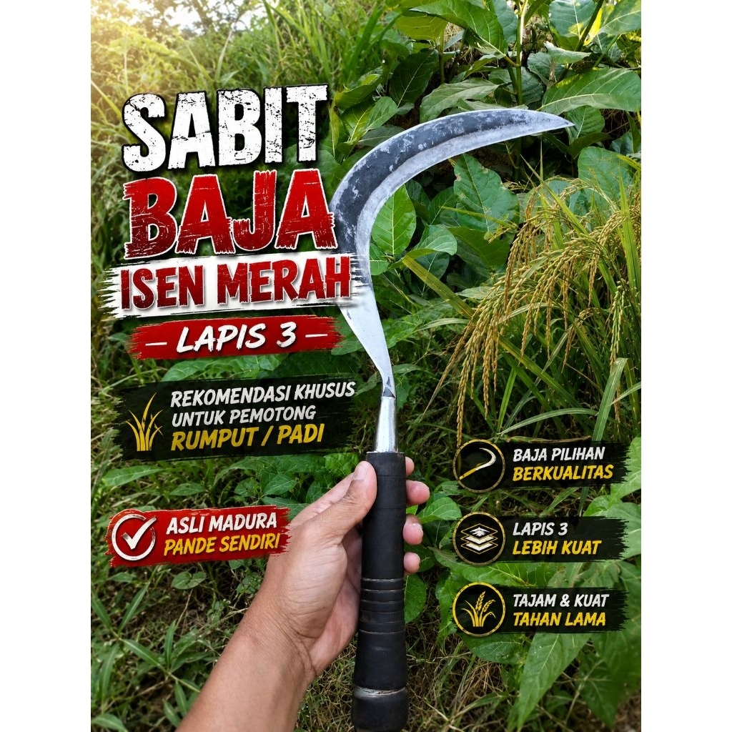 SabitBajaIsenMerahLapis3, Khusus PengaritanRumput/Padi