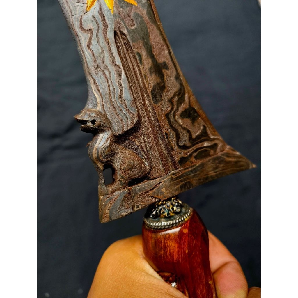 Keris Bethok Singo Barong Pamor Kulit Semangka Asli