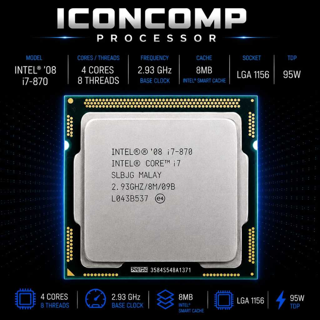 PROCESSOR INTEL CORE I7 870 TRAY LGA 1156