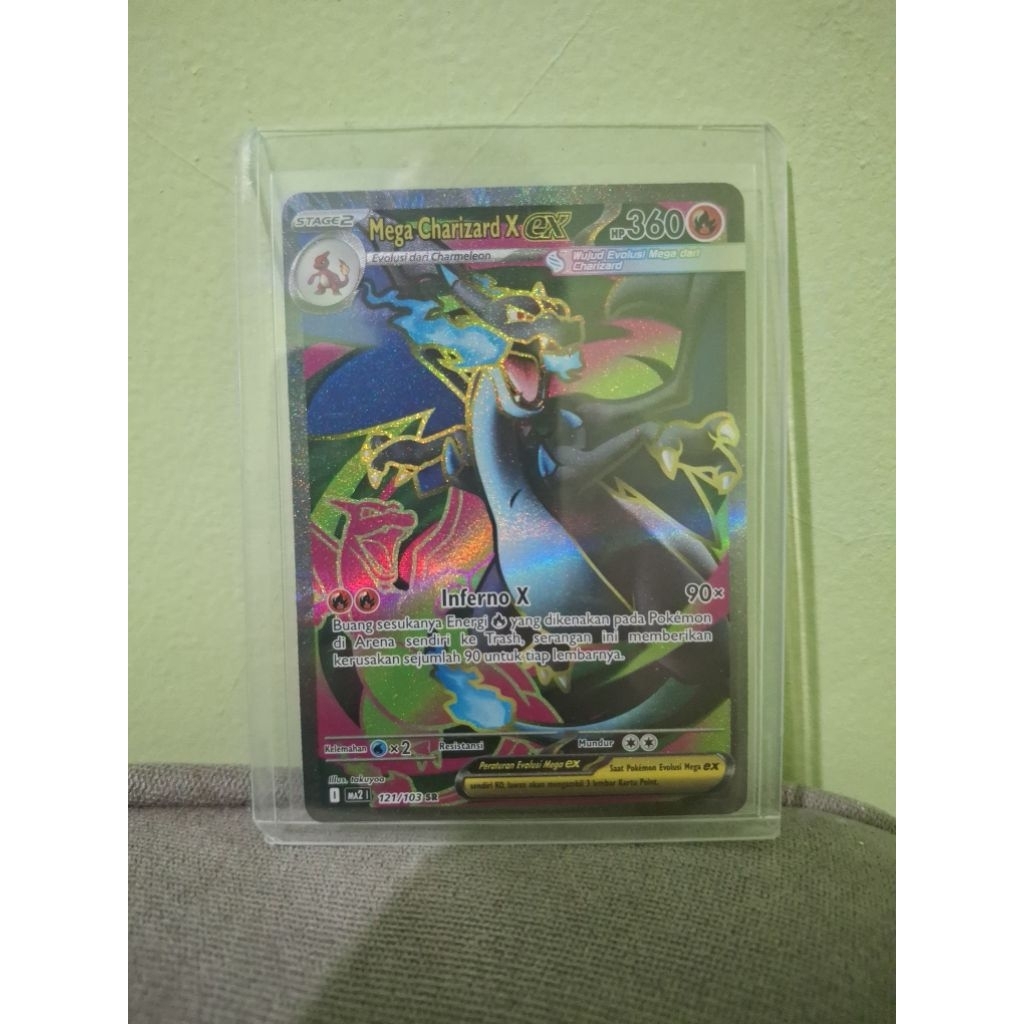 Mega Charizard X ex Kobaran Biru RR