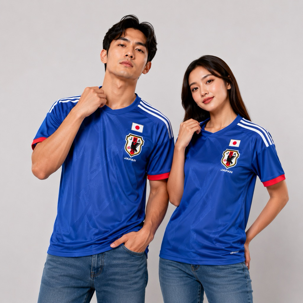 JERSEY BOLA JEPANG HOME PIALA DUNIA 2014/JERSEY RETRO JEPANG PIALA DUNIA 2014 UNISEX