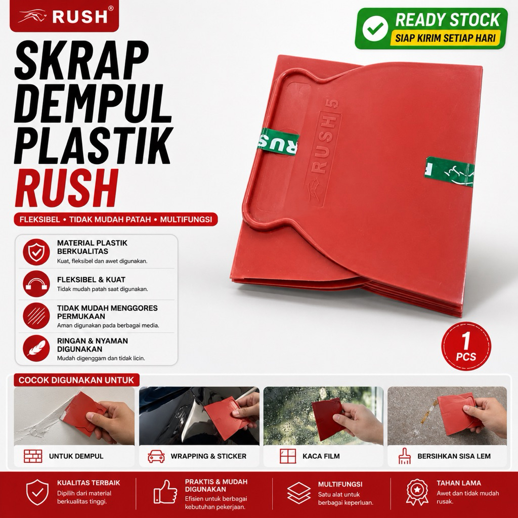 Skrap Dempul GG PVC / Skrap Dempul Plastik Rush