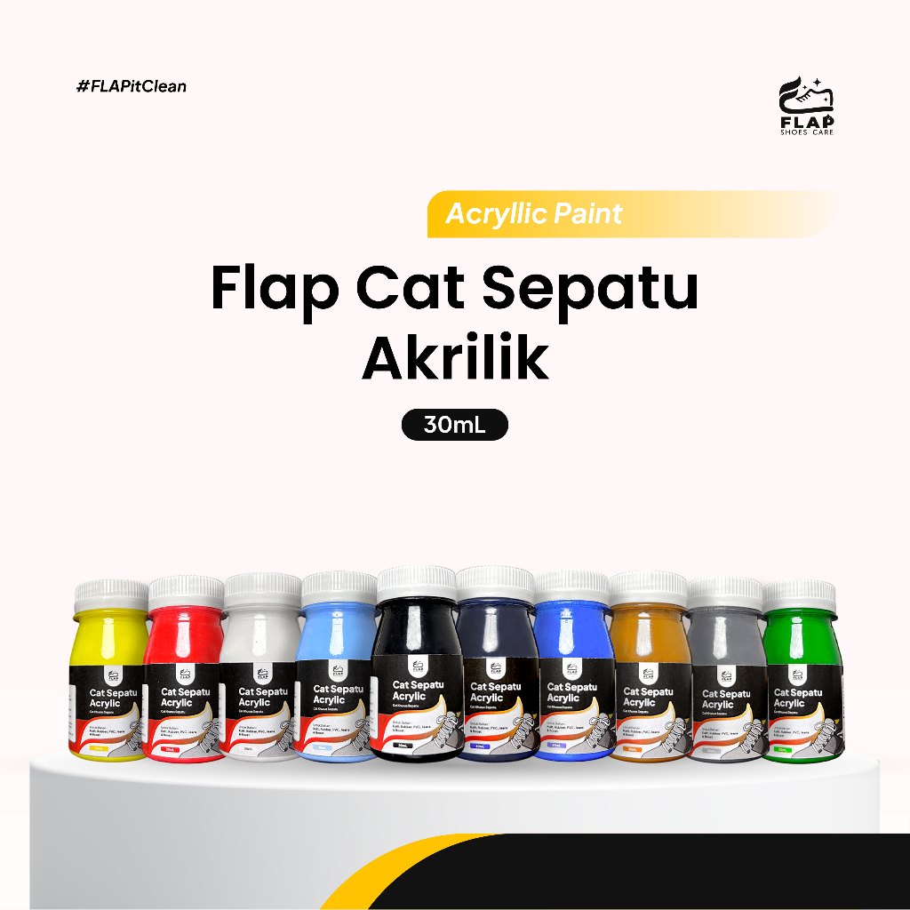 Flap Cat Sepatu Shoes Shoe Bahan Leather Repaint Midsole Rubber Sol Lukis Kulit Care Acrylic Permane