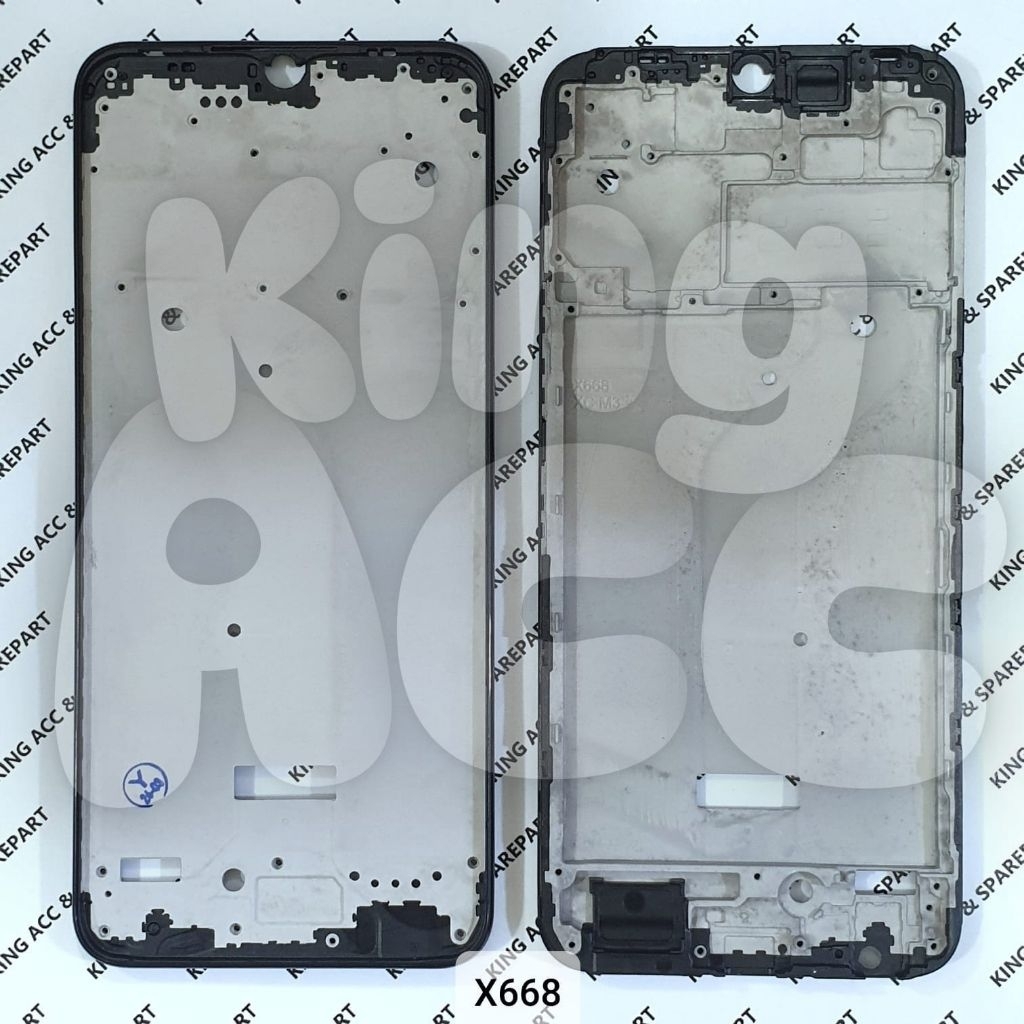 FRAME BEZEL DUDUKAN LCD TULANG TENGAH INFINIX HOT 12 PRO X668 X668C BLACK