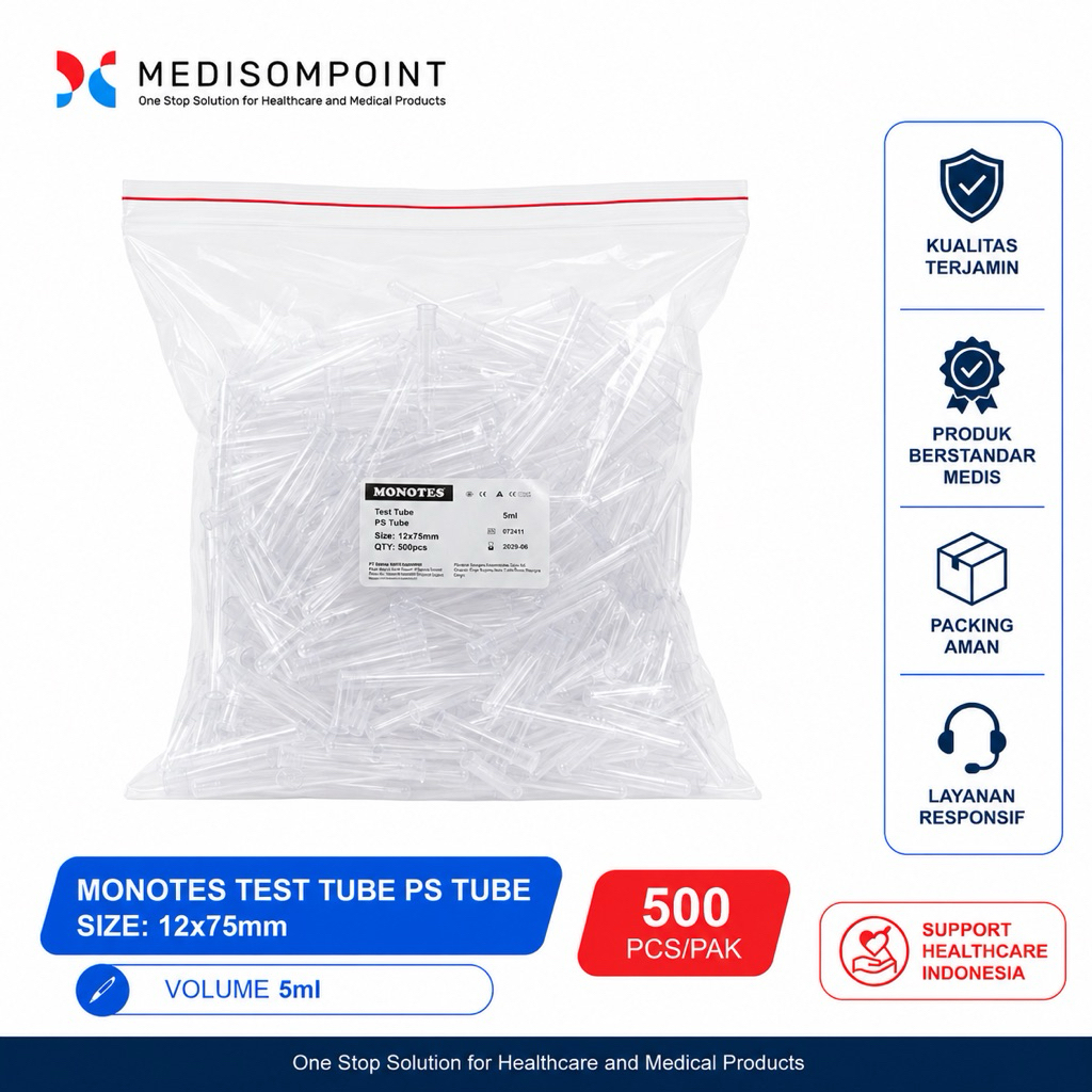 Tabung Reaksi Test Tube 12x75 Monotes