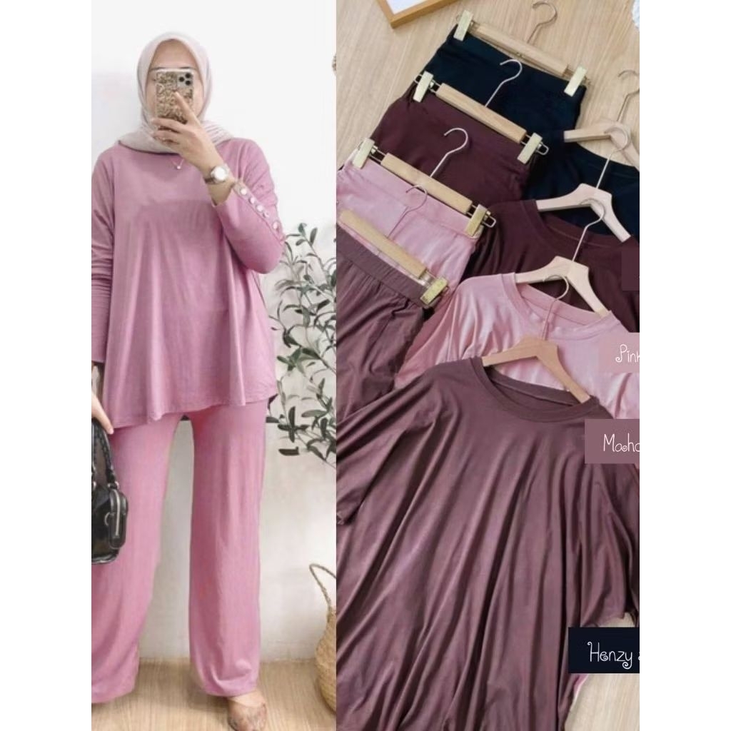 DAILY OOTD ONE SET HANZY Polos Muat bb sampai 80kg