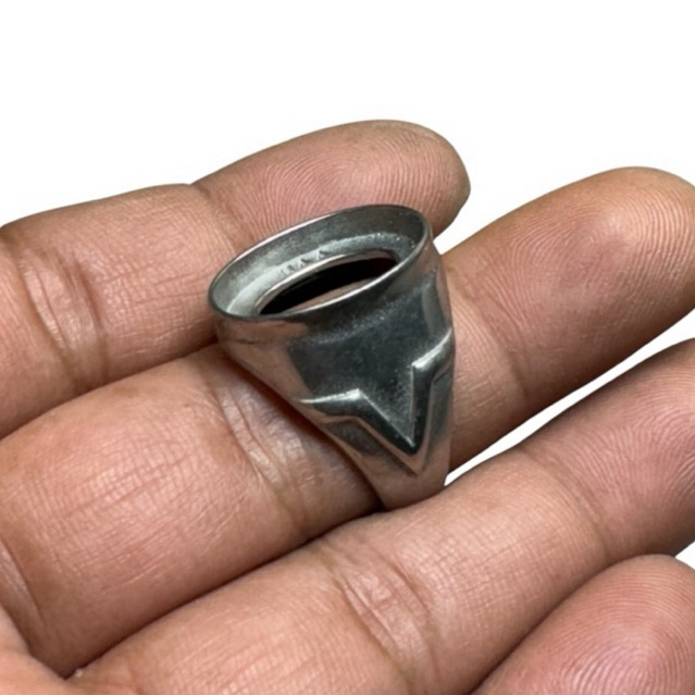 RA003 Ring cincin batu akik emban cangkang titanium