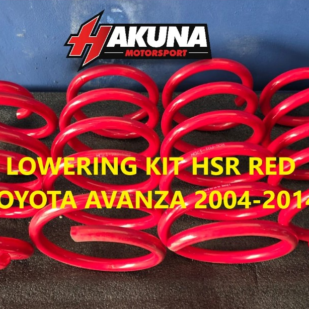 Lowering Kit HSR Red Toyota Avanza 2004-2014 Per Pendek Mobil Racing Suspensi Stabil & Nyaman